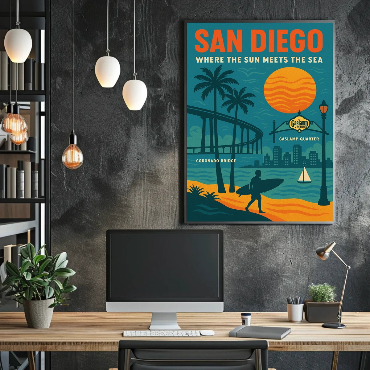 San Diego Where the Sun Meets the Sea Poster