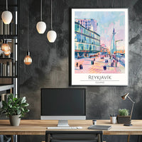 Vibrant Reykjavik Poster PosterGoat
