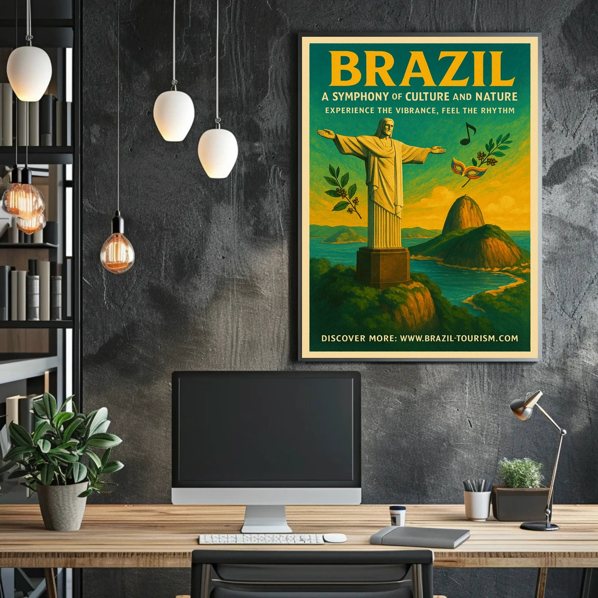 Brazil Cultural and Natural Culture Nature Landmarks Poster