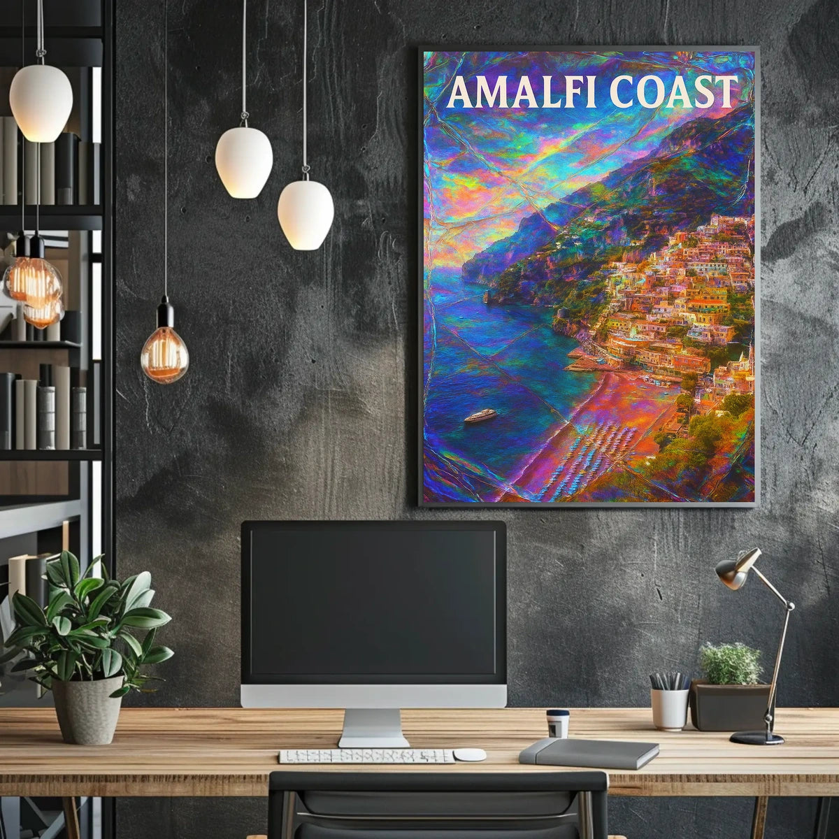 Amalfi Coast Dreamscape Poster Wall Art 18x24 Edition