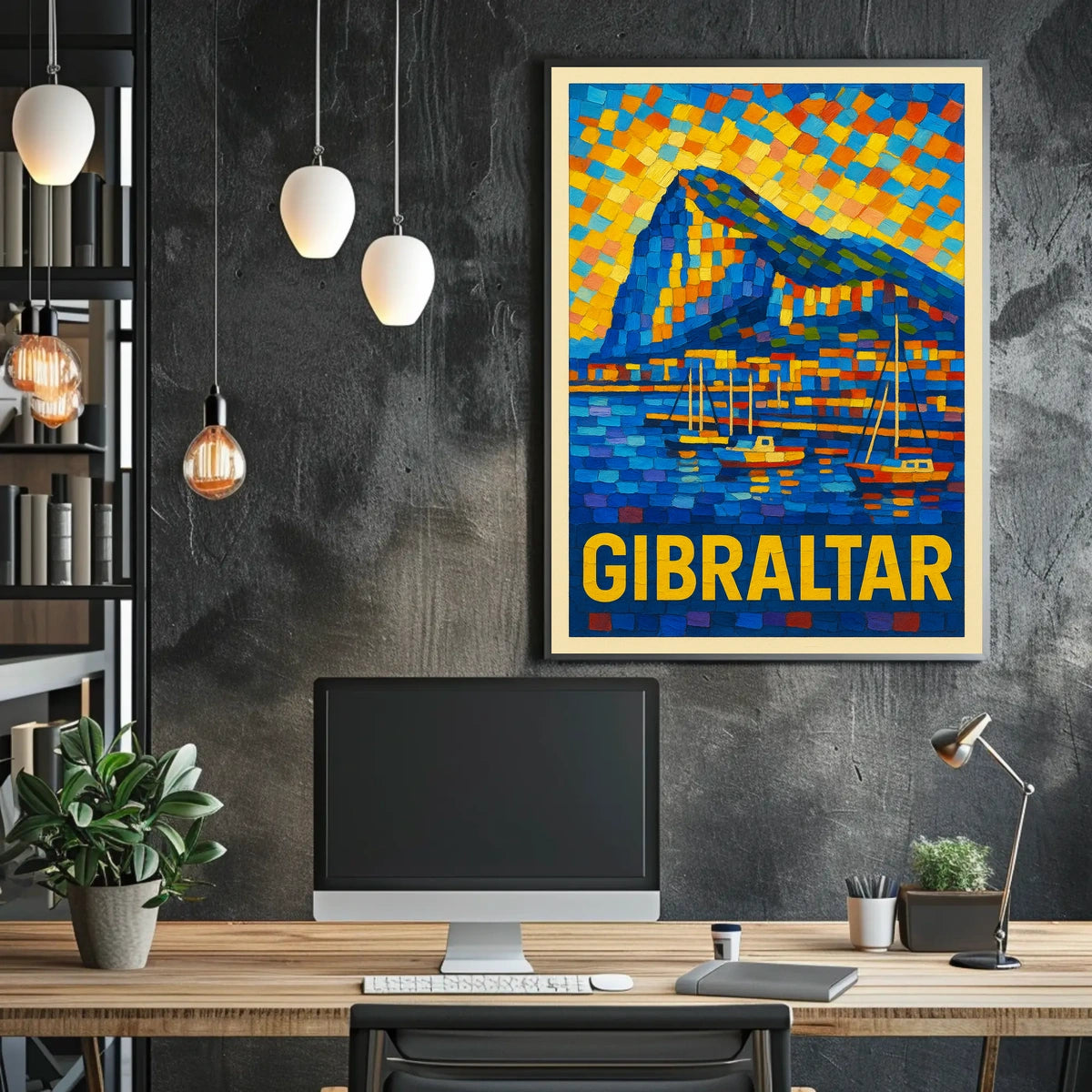 Gibraltar A Vibrant Mosaic Poster