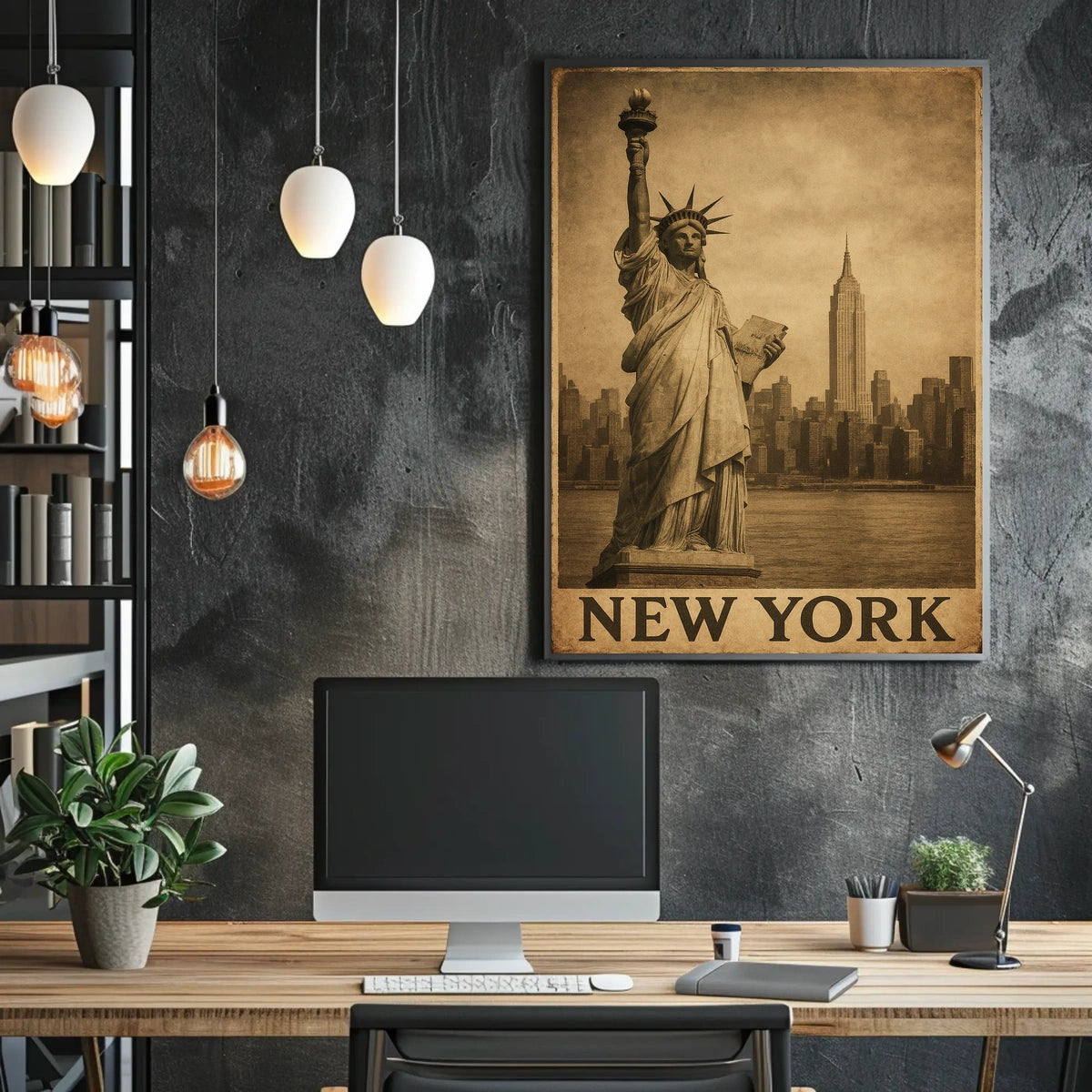 New York Iconic Landmarks Poster
