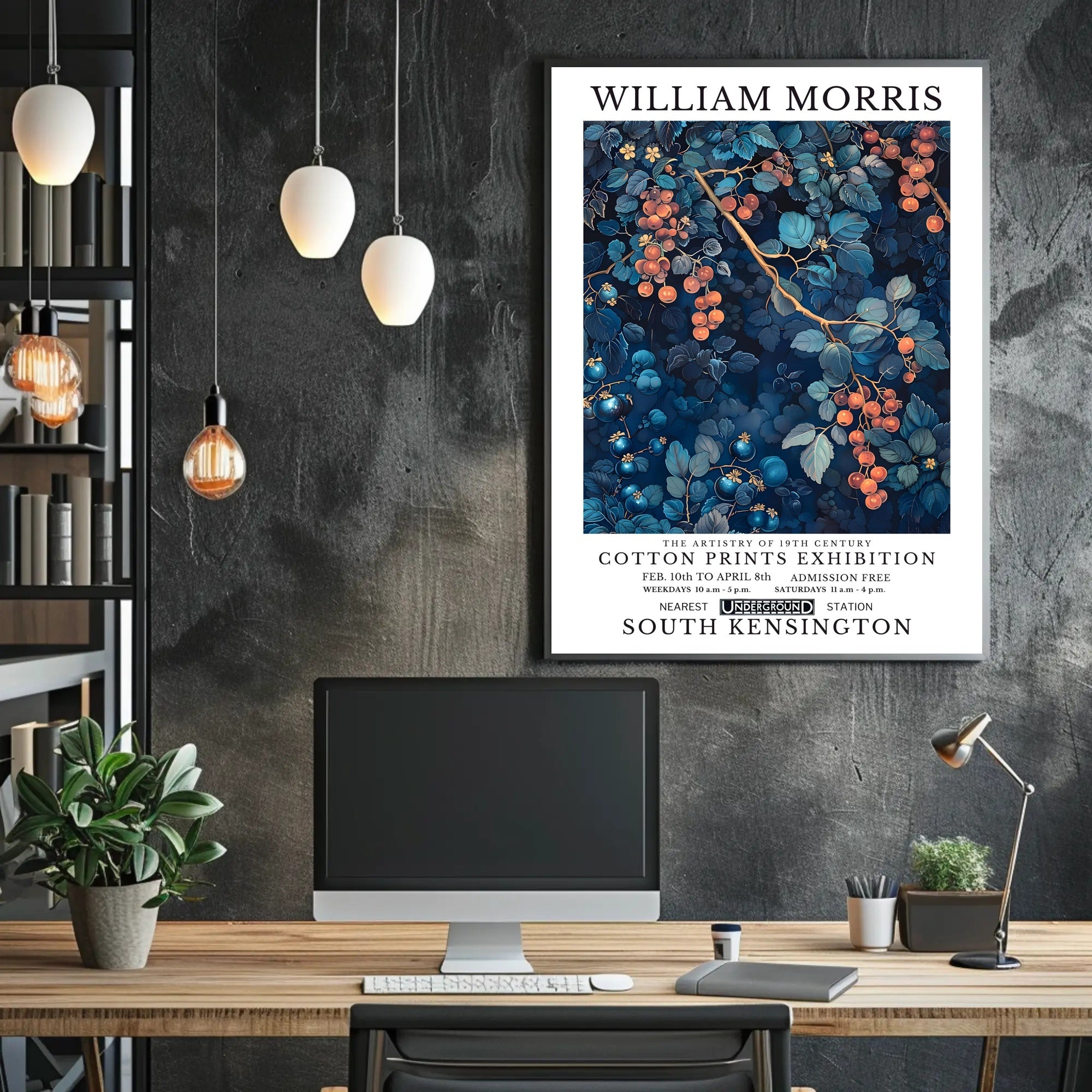 William Morris 19th Century Cotton Prints Poster