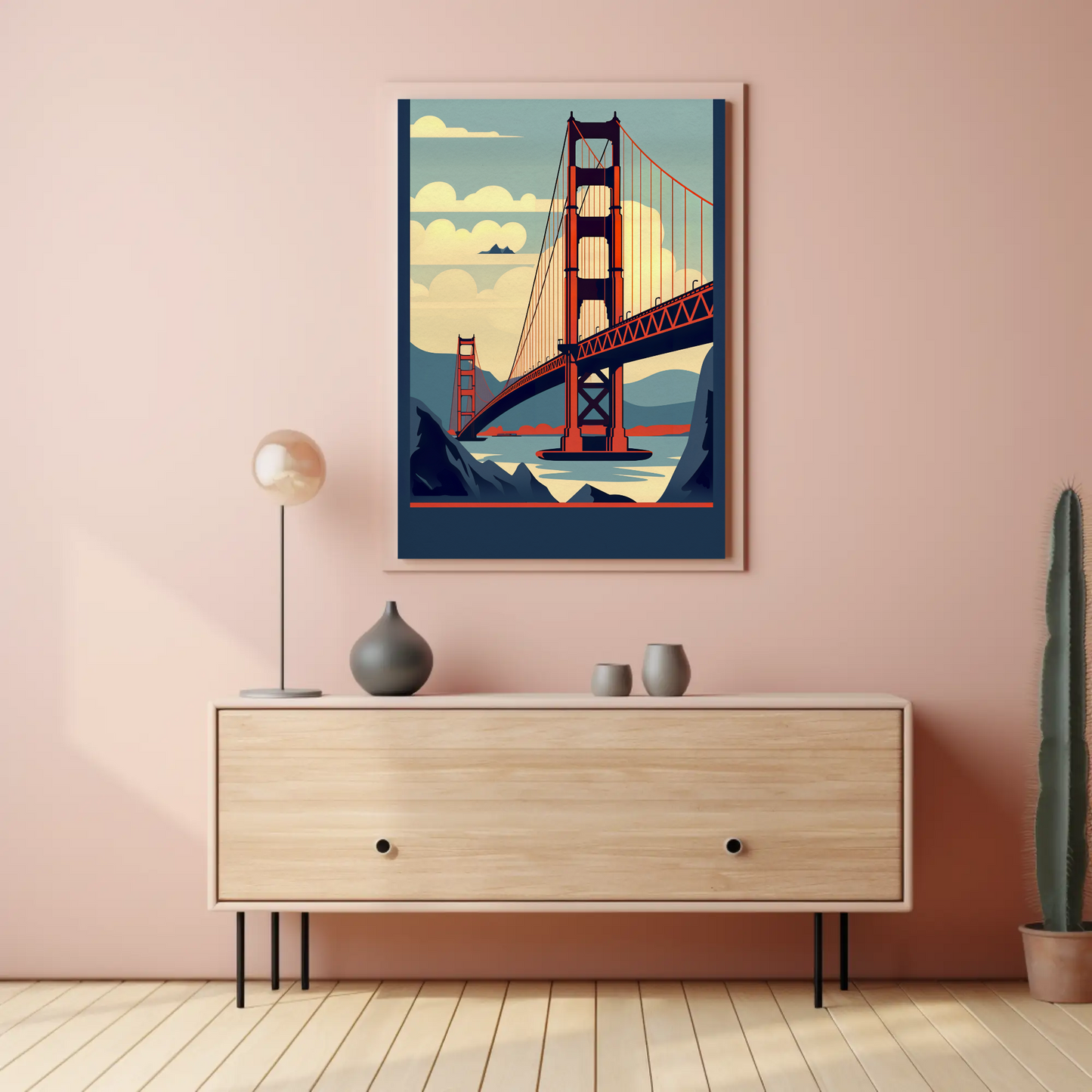 Golden Gate Bridge San Francisco Iconic View Travel Poster