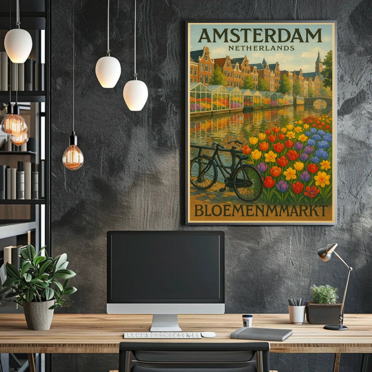 Amsterdam Bloemenmarkt Poster