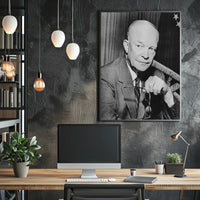 Black and White Portrait – Dwight D. Eisenhower Poster