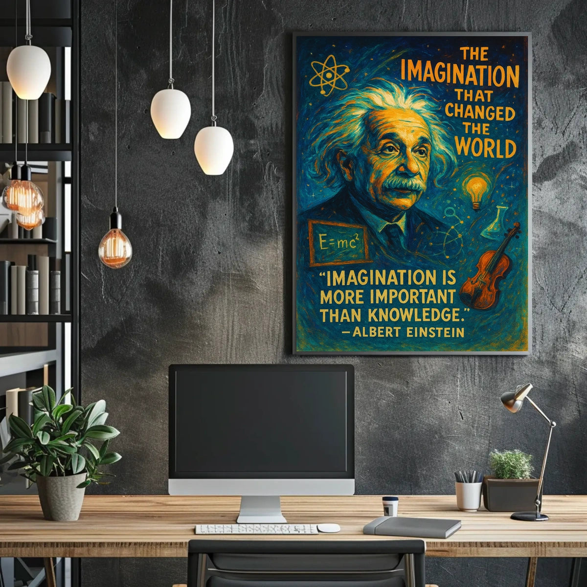 Inspiring Scientific Genius Surreal Art Poster Print