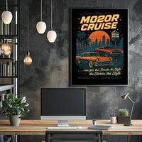 The Motor Cruise Vintage Car Urban or Cityscape Poster