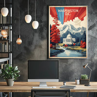 Washington D.C. Vintage Travel Poster