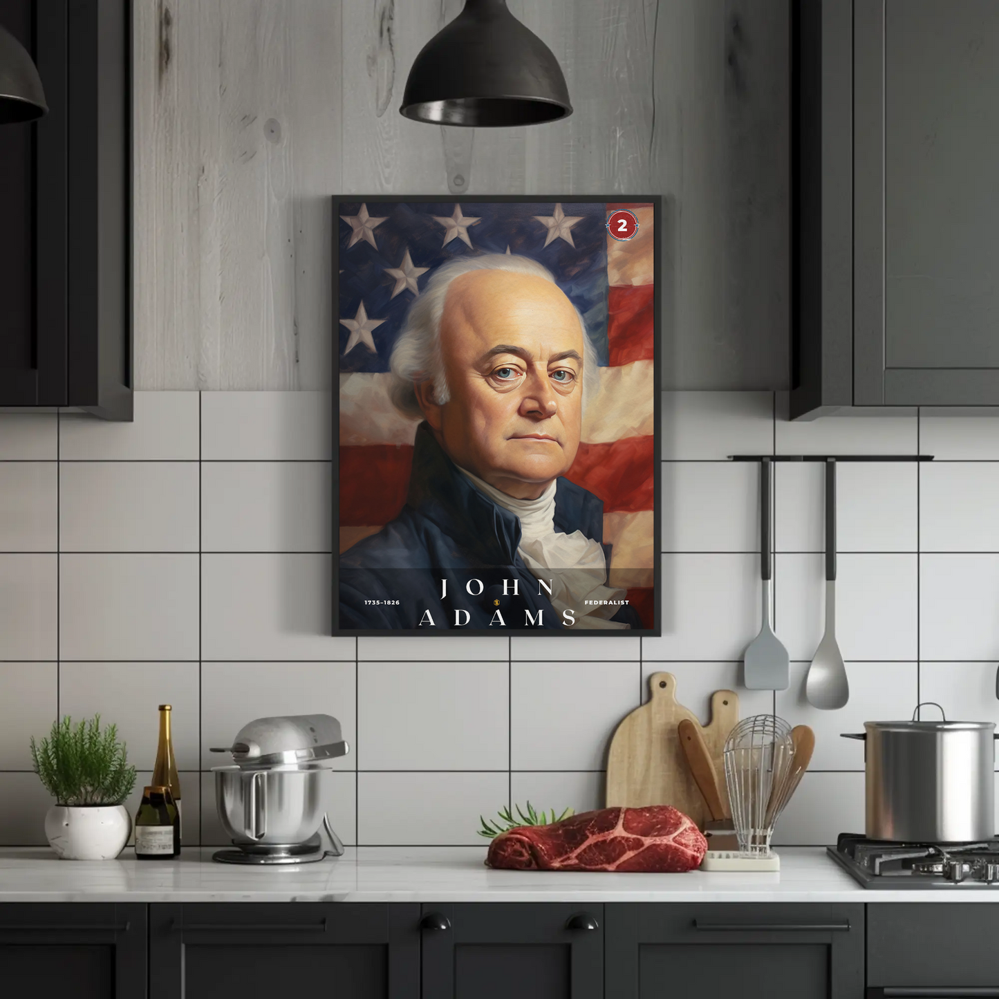 John Adams 2nd President Of The United States Portrait