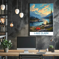 Lake Clark Scenic View: A National Park Poster
