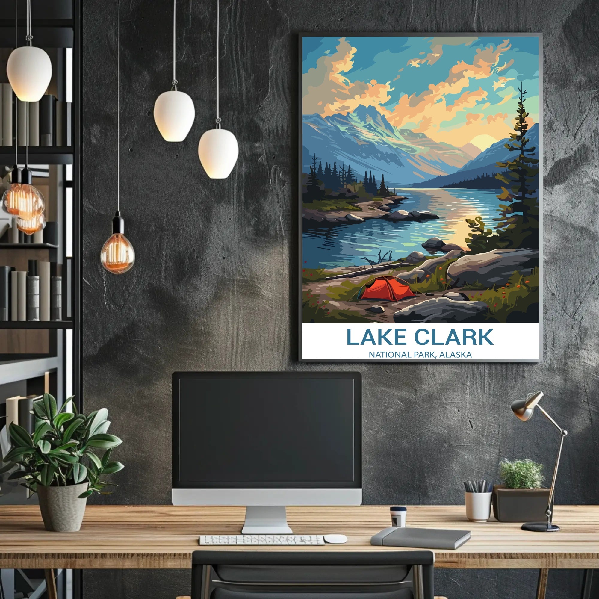 Lake Clark Scenic View: A National Park Poster