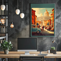 Vintage Italian Street Scene Poster