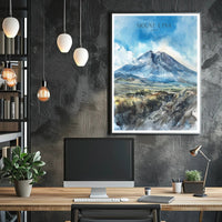 Mount Etna Illustration Poster PosterGoat