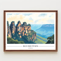 Blue Mountains Scenic Travel Poster