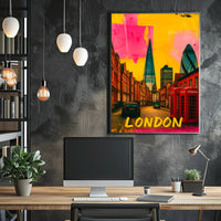 Colorful London Cityscape Pop Art Urban or Cityscape Poster