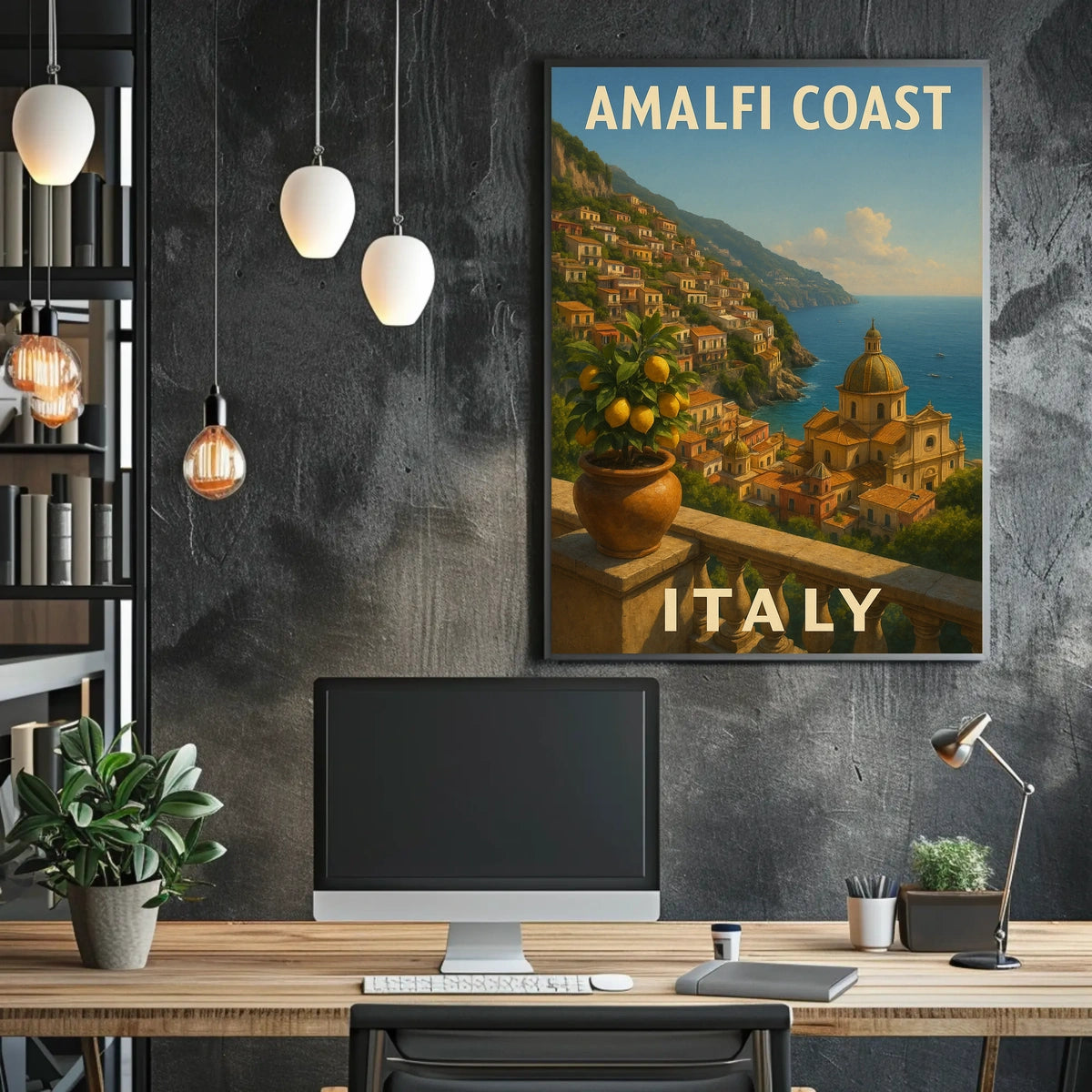 Amalfi Coast Italy Poster Wall Art Print Museum Quality