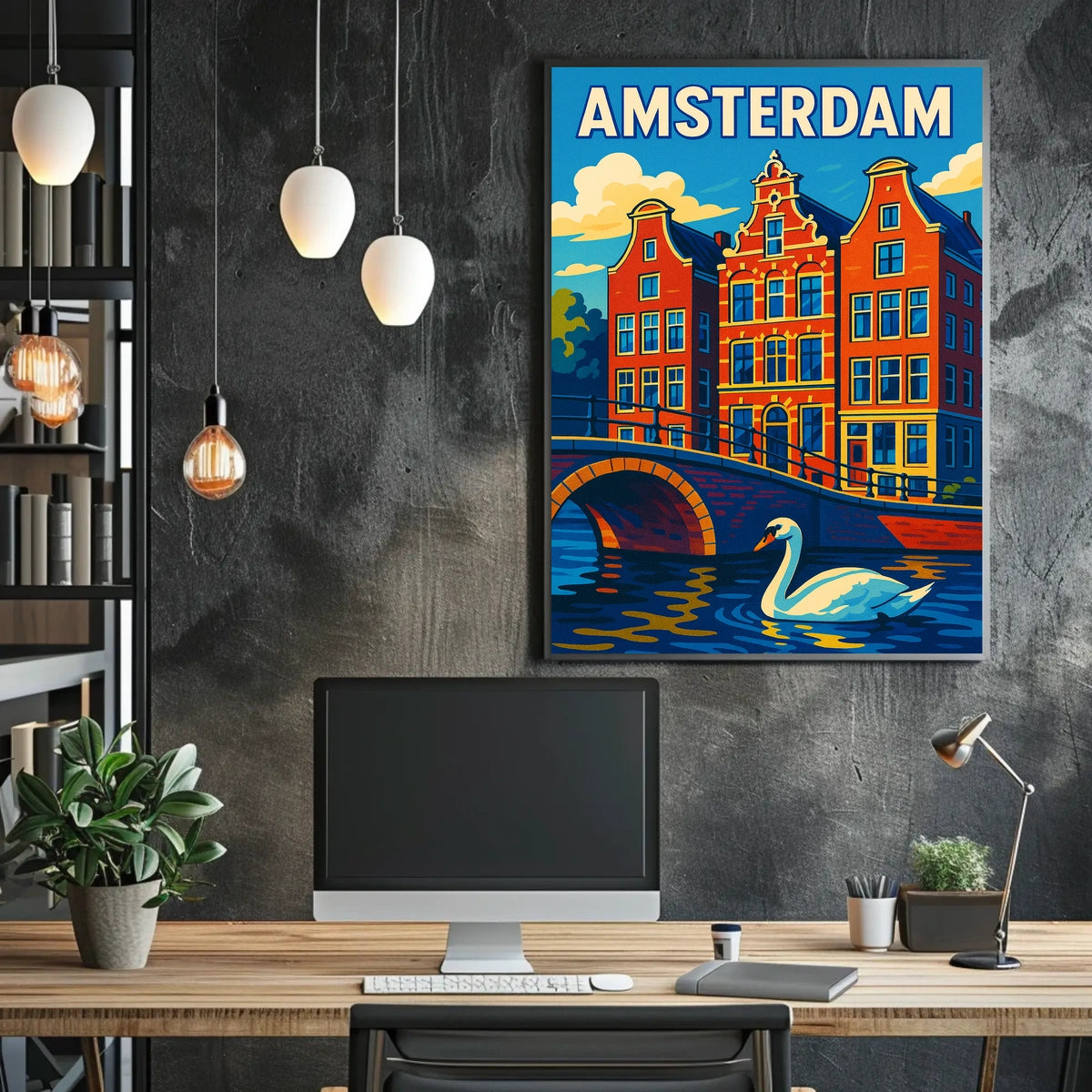 Amsterdam A Vibrant Cityscape Poster