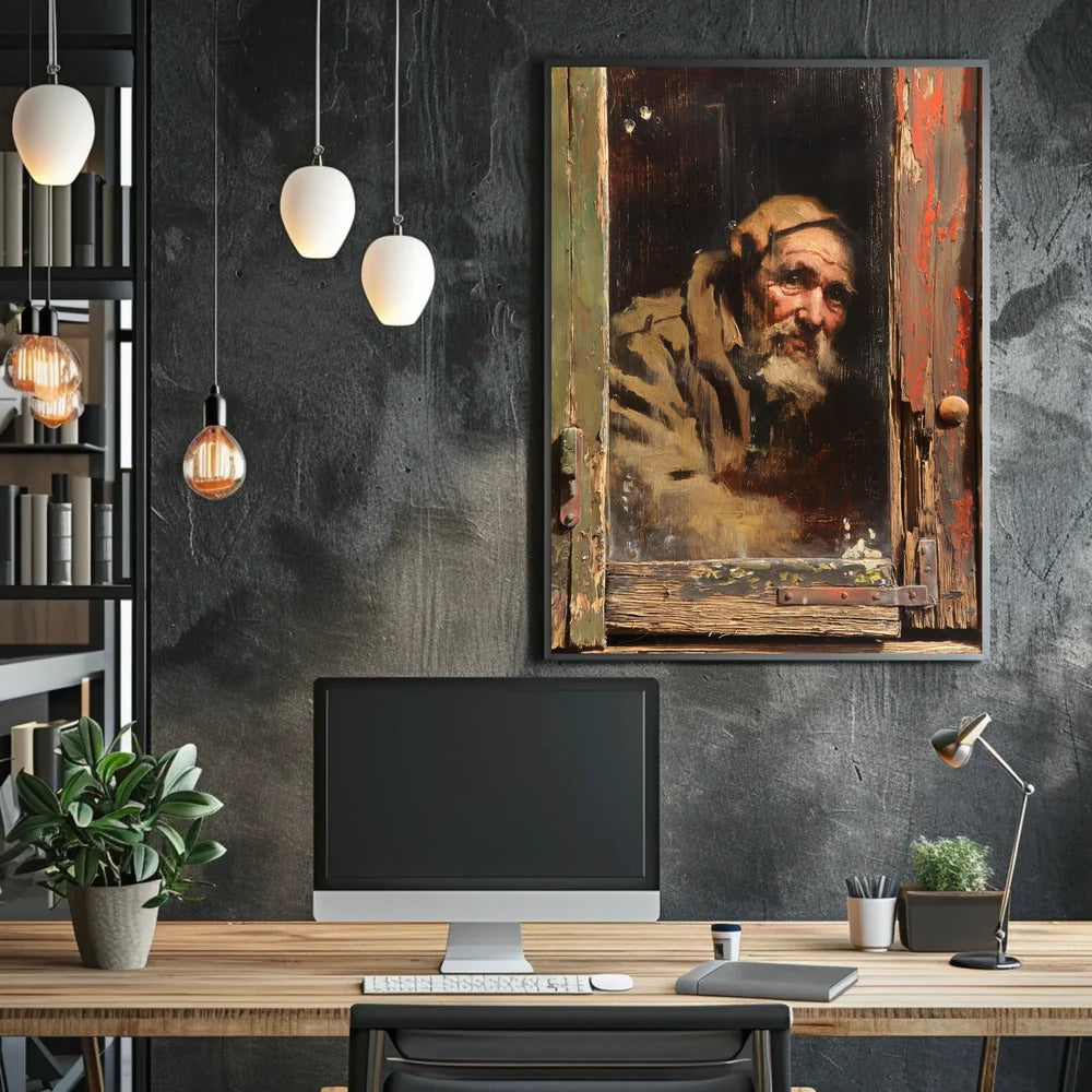 Vintage Parisian Café Scene Poster