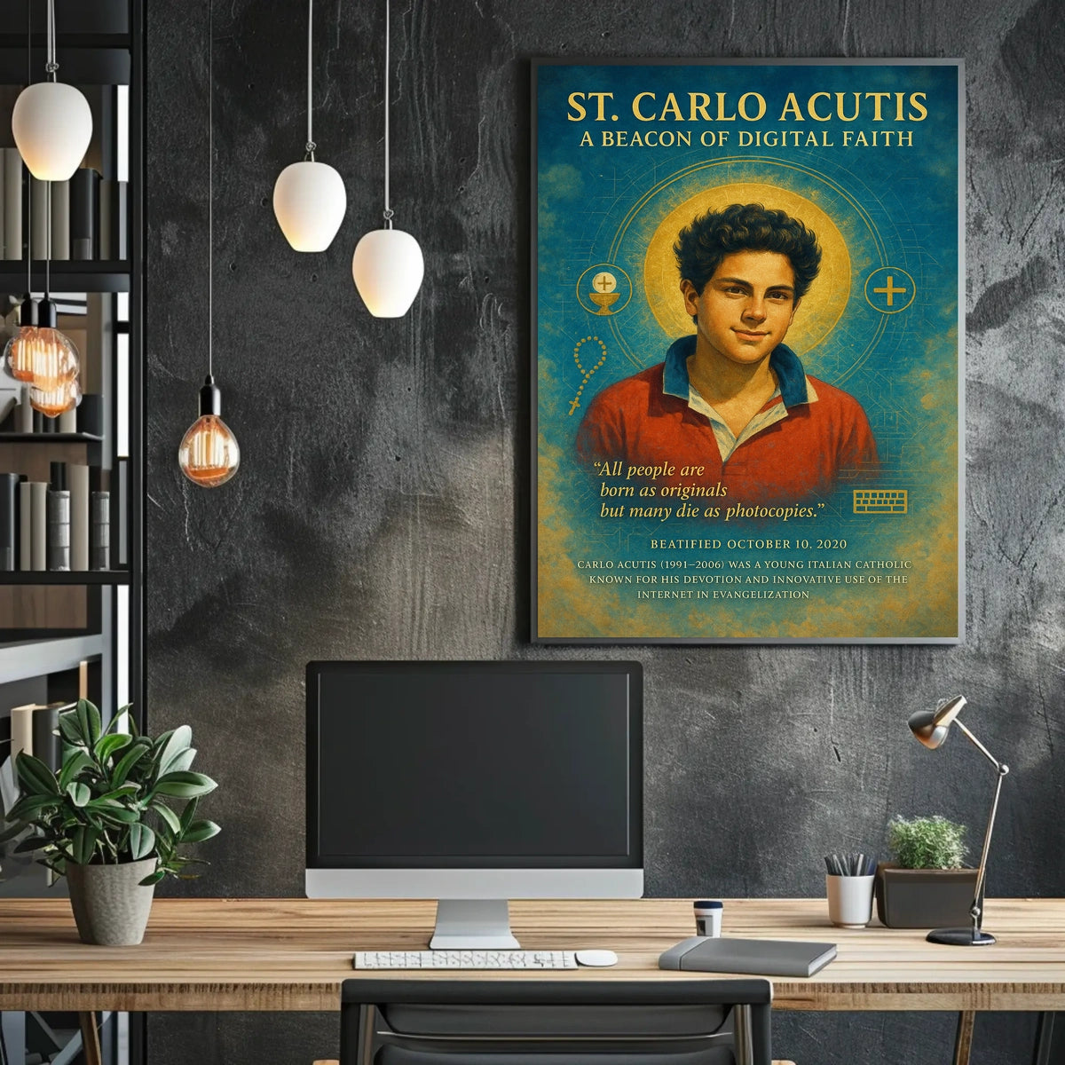 St. Carlo Acutis A Beacon Of Digital Poster