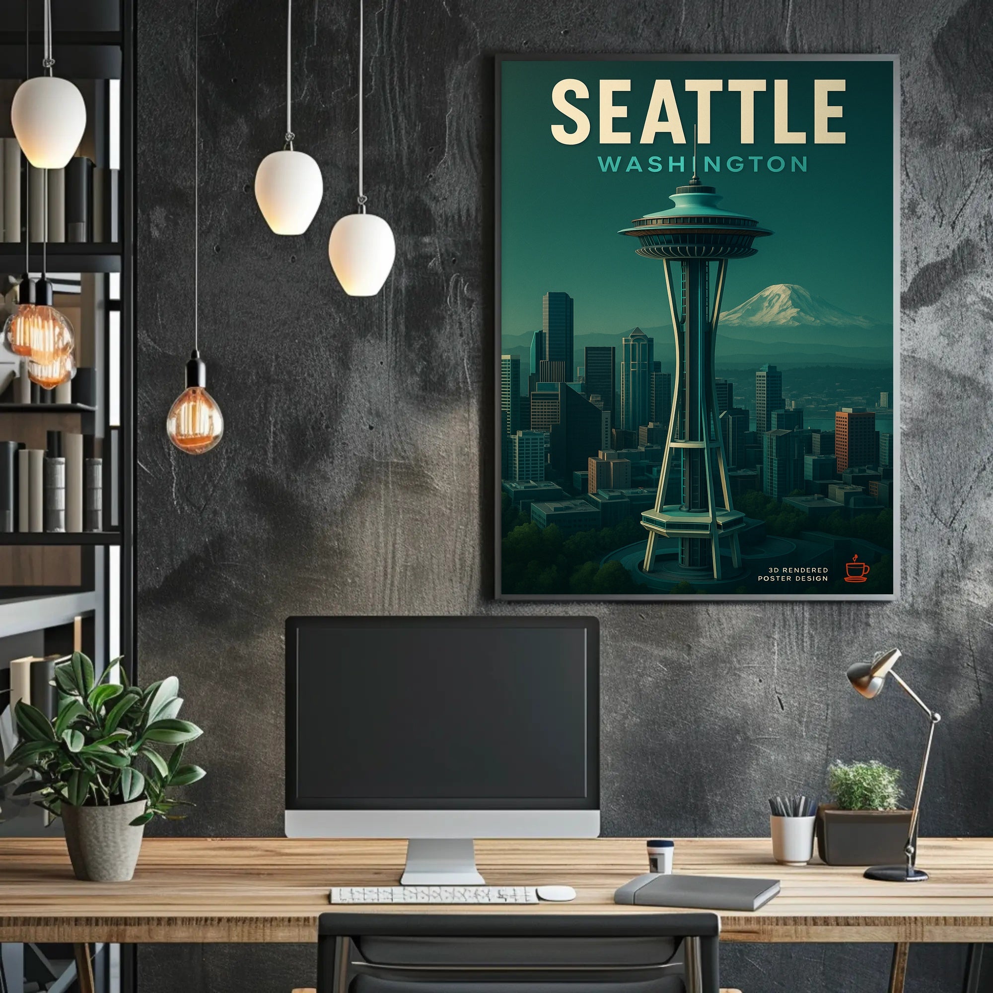 Seattle Skyline Poster PosterGoat