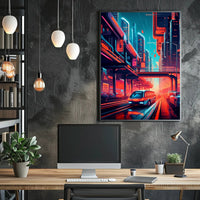 Futuristic Urban Transit Poster