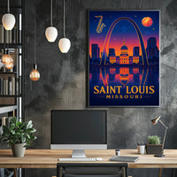 St. Louis Skyline at Dusk Poster