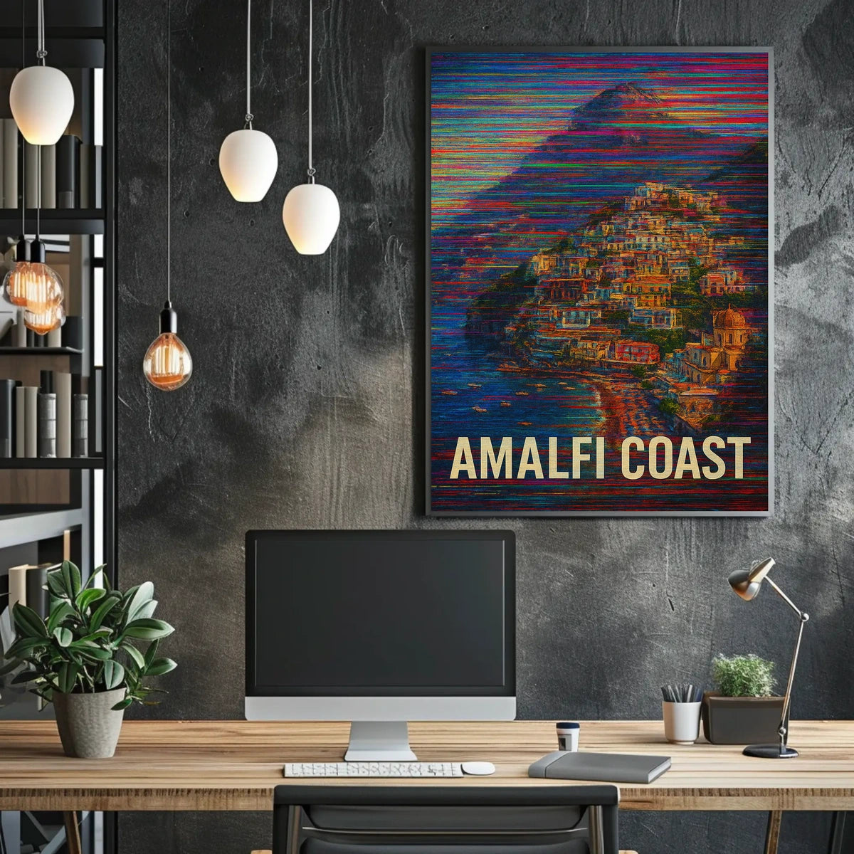 Amalfi Coast Poster Wall Art Travel Print Scenic Decor Italy