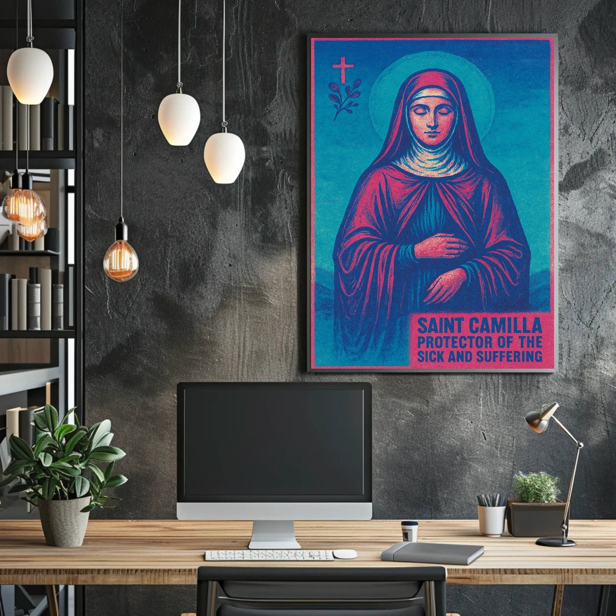 Saint Camilla Protector of the Sick and Suffering Poster