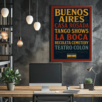 Buenos Aires Attractions Poster