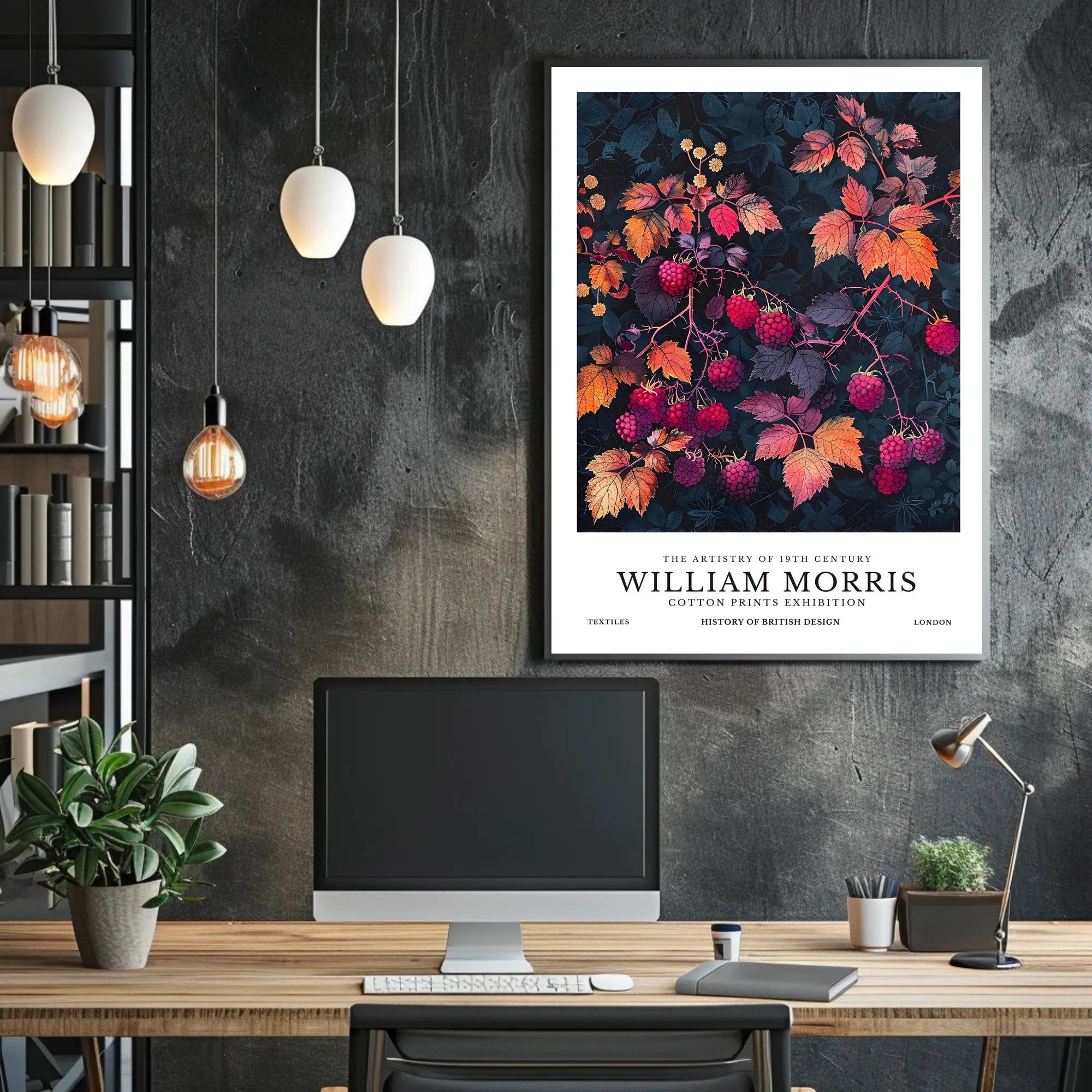 William Morris Cotton Prints Exhibition Poster