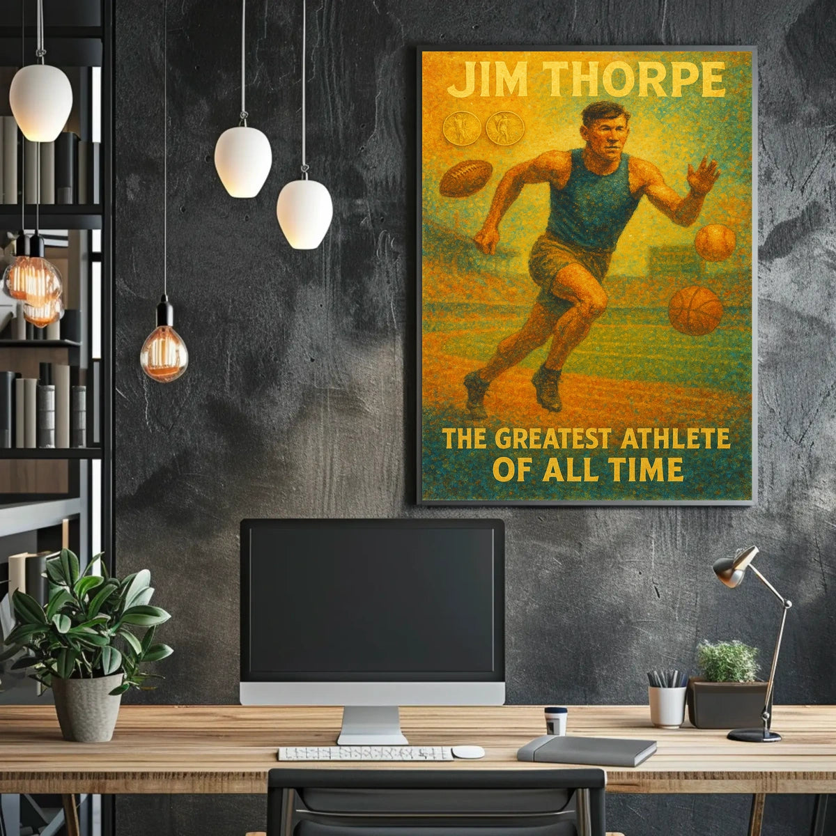 Celebrating Athletic Excellence Jim Thorpe Poster