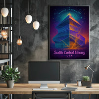 Seattle Central Library Beacon of Knowledge Poster