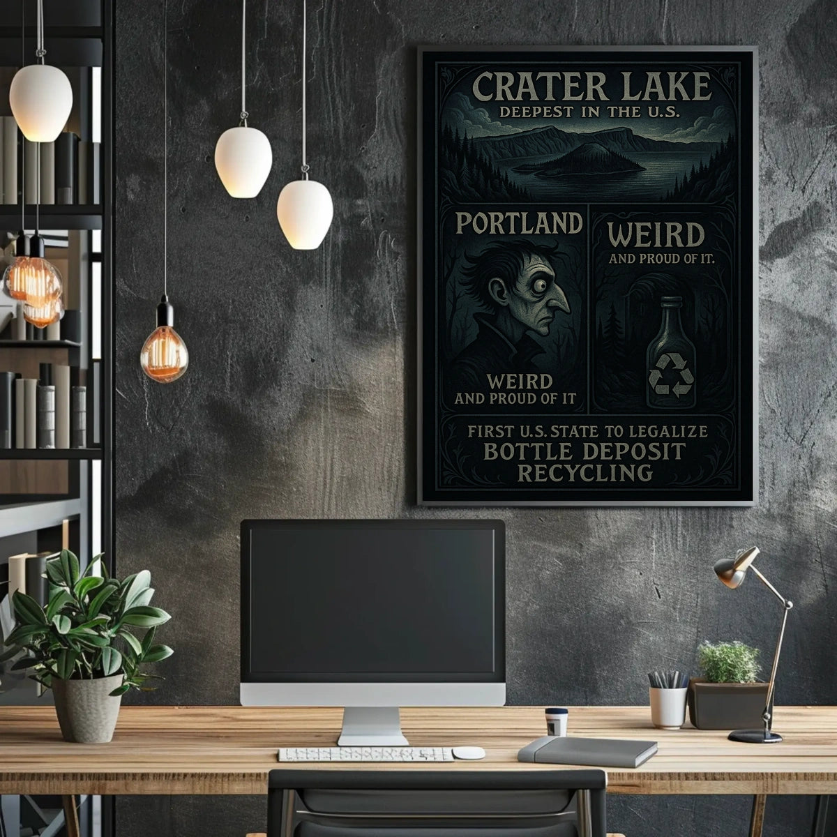 Crater Lake And PortlandS Unique Charm Poster