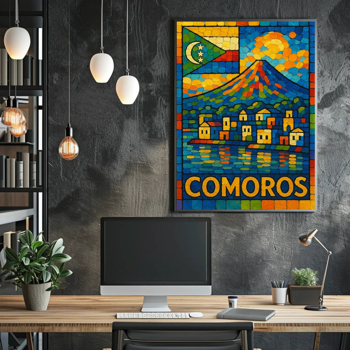 Comoros Vibrant Island Mosaic Poster