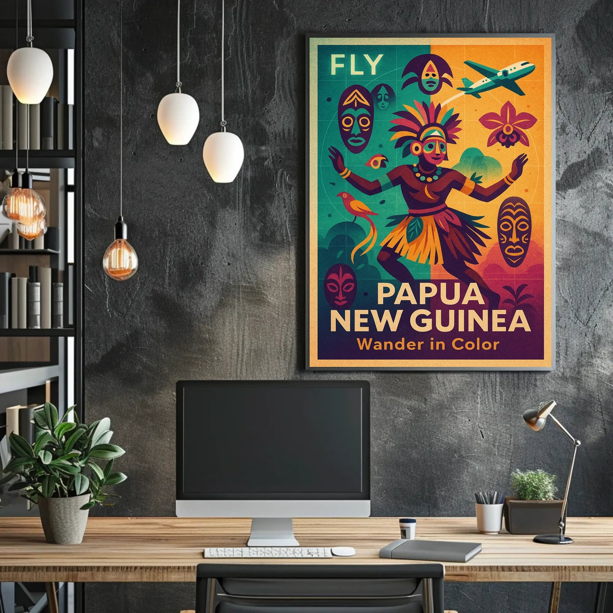 Fly to Papua New Guinea Poster