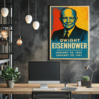 Dwight Eisenhower Patriotic Retro Portrait Poster