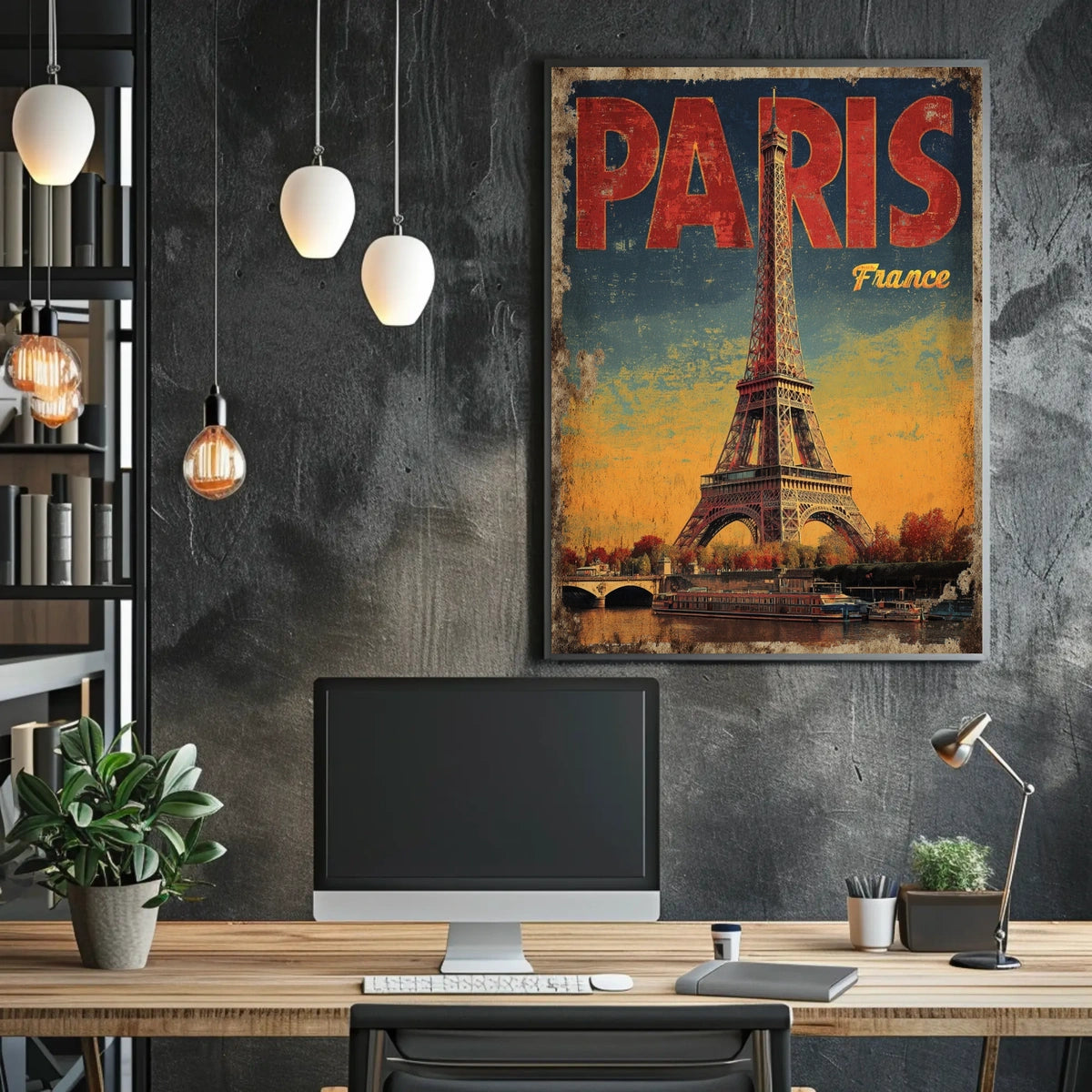 Paris Vintage Travel Poster