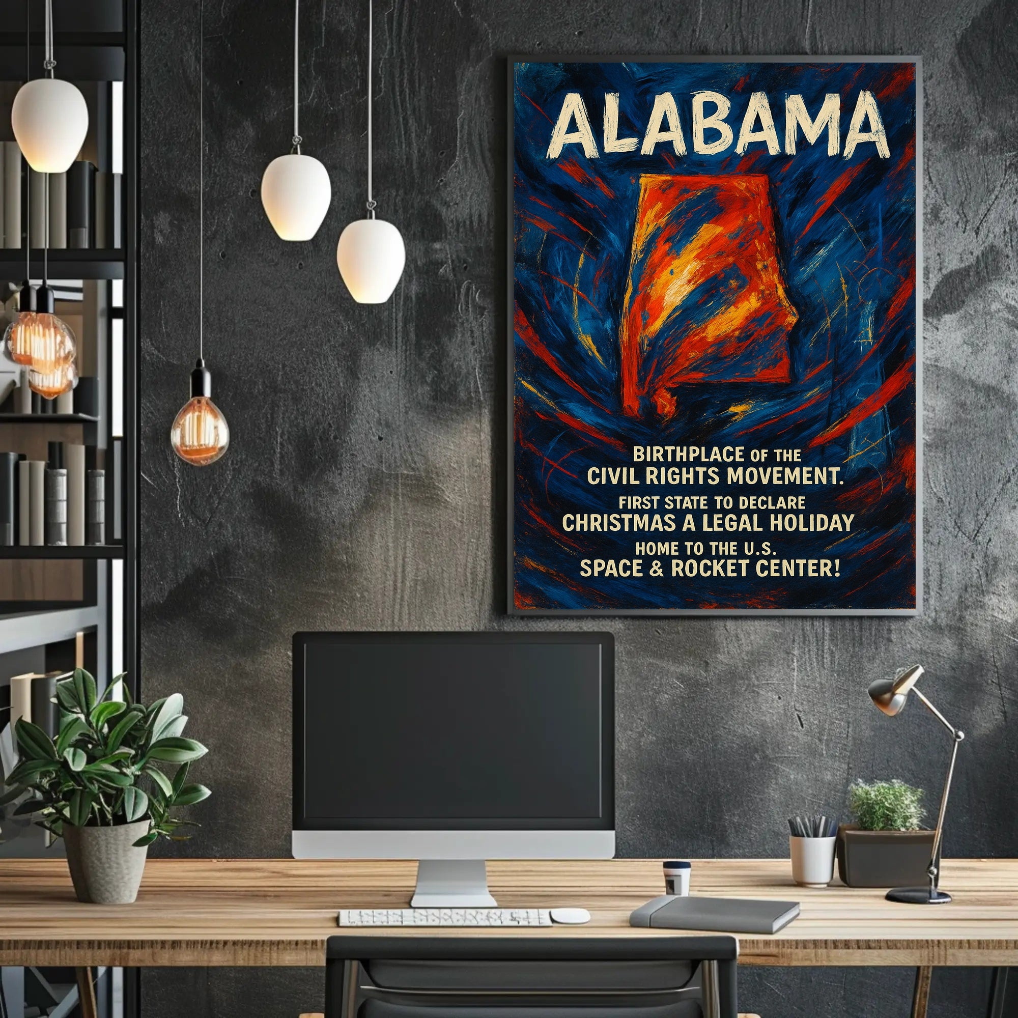 Alabama A Historic and Cultural Hub Poster
