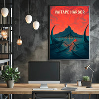 Vaitape Harbor: Serene Tropical Escape Travel Poster PosterGoat