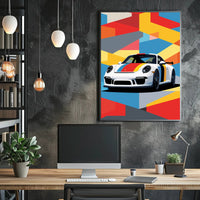 Vibrant Sports Car Design Poster PosterGoat