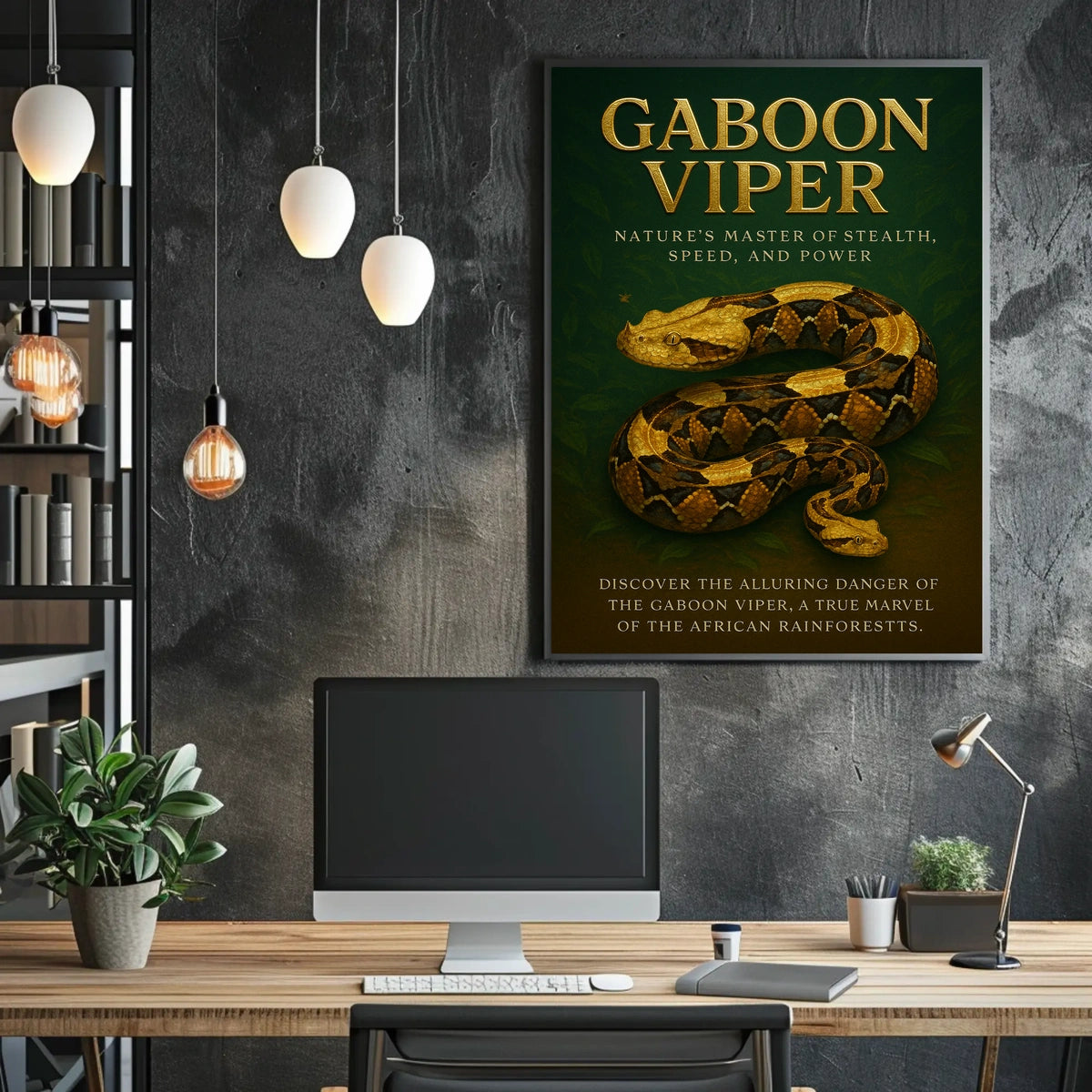 Gaboon Viper Natures Master of Stealth Poster