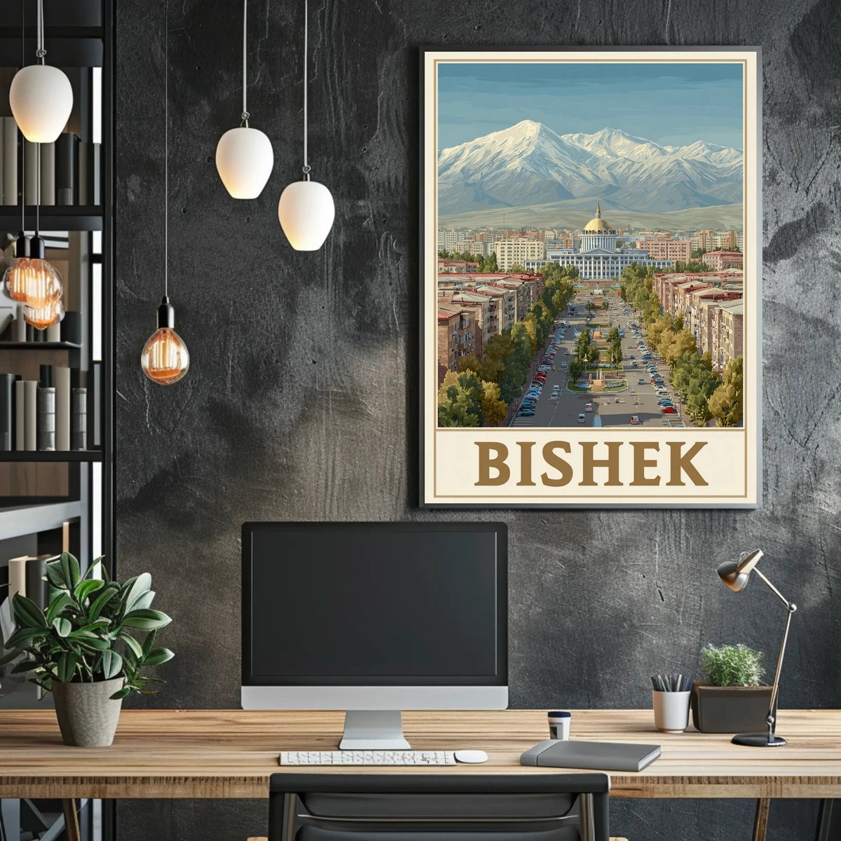 Bishkek Cityscape Poster