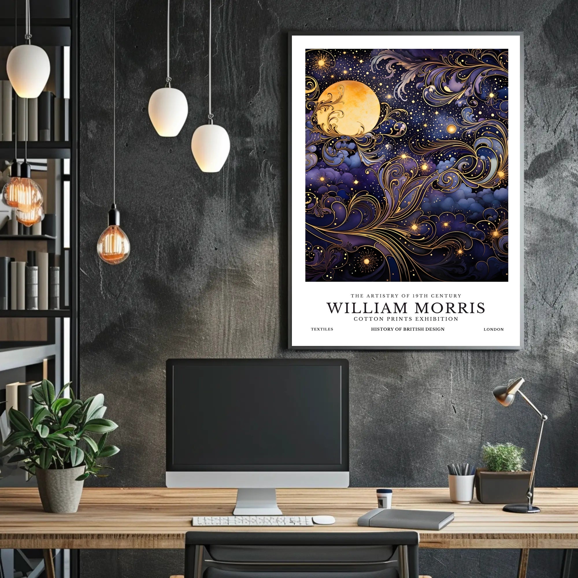 William Morris Cotton Prints Exhibition Poster