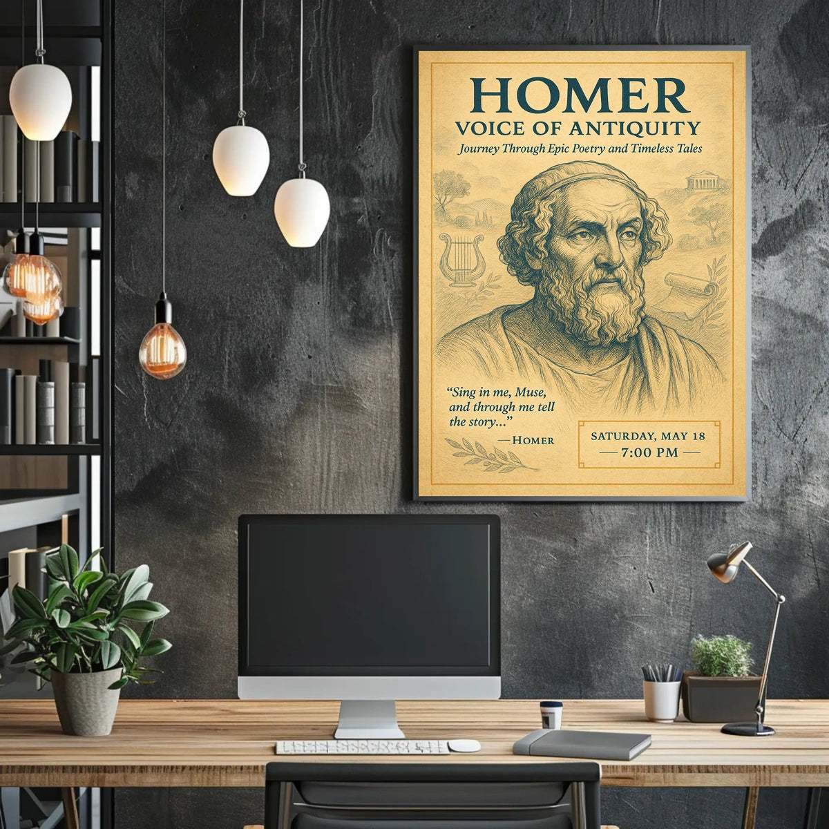 Homer Voice Of Antiquity Poster