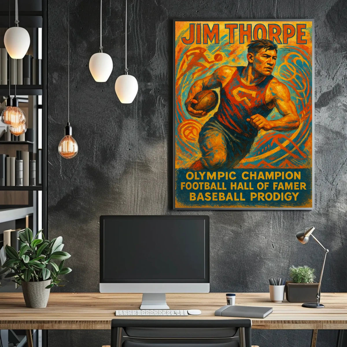 Celebrating a Sports Legend Jim Thorpe Poster
