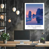 Phi Phi Islands Tranquil Landscape Travel Poster