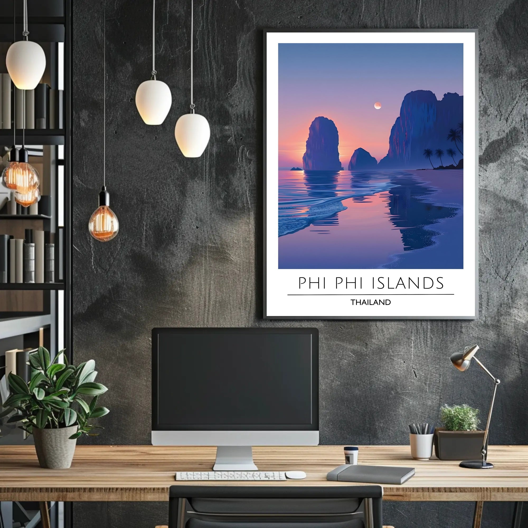 Phi Phi Islands Tranquil Landscape Travel Poster