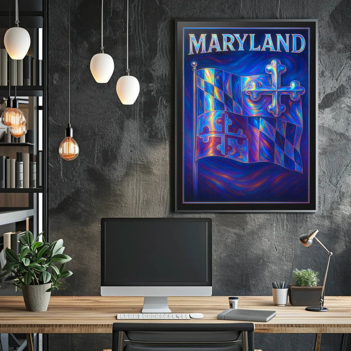Maryland Flag Art Poster