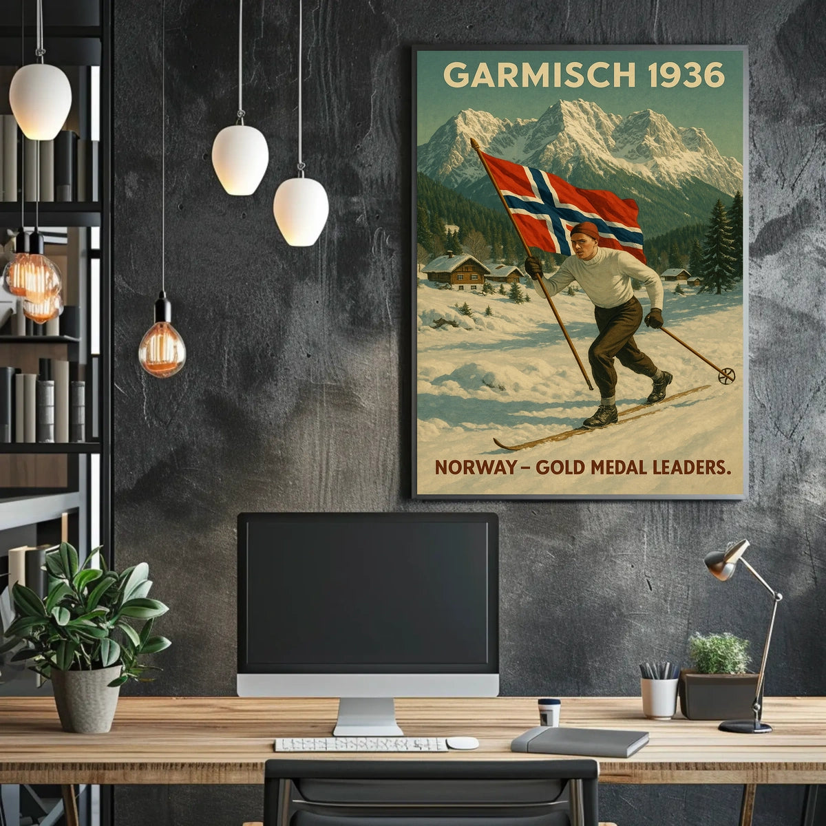 Garmisch 1936 NorwayS Skiing Triumph Poster